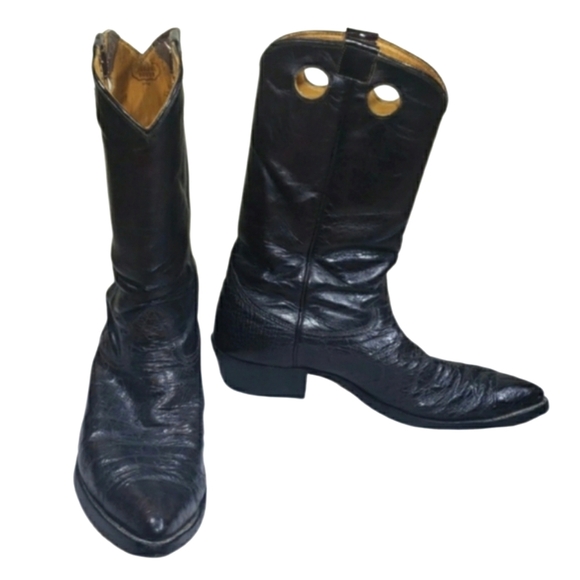 Nocona Other - Nocona Cowboy Boots Vintage 1980s Dark Chocolate Tall Women's Size 12 1/2 R